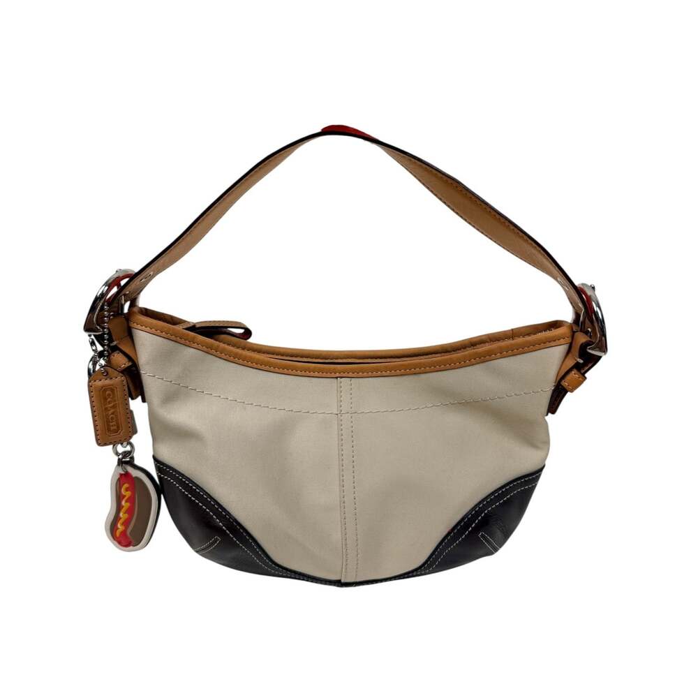 Coach Vintage Cream Canvas SOHO Mini Hobo Shoulder Bag